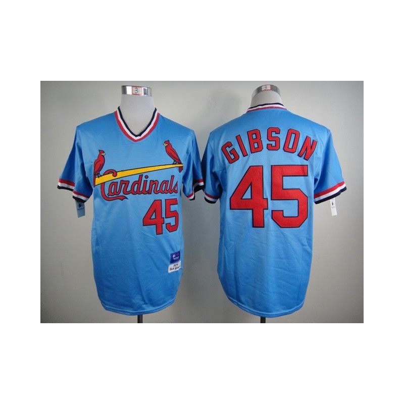 Cheap Bob Gibson Cardinals Blue Jersey From China #45 In Men Women Youth Size