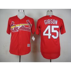 Cheap Bob Gibson Cardinals Red Jersey From China #45 In Men Women Youth Size