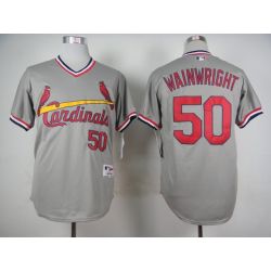 Cheap Adam Wainwright Cardinals Grey 1978 turn back the clock Jersey From China #50 In Men Women Youth Size