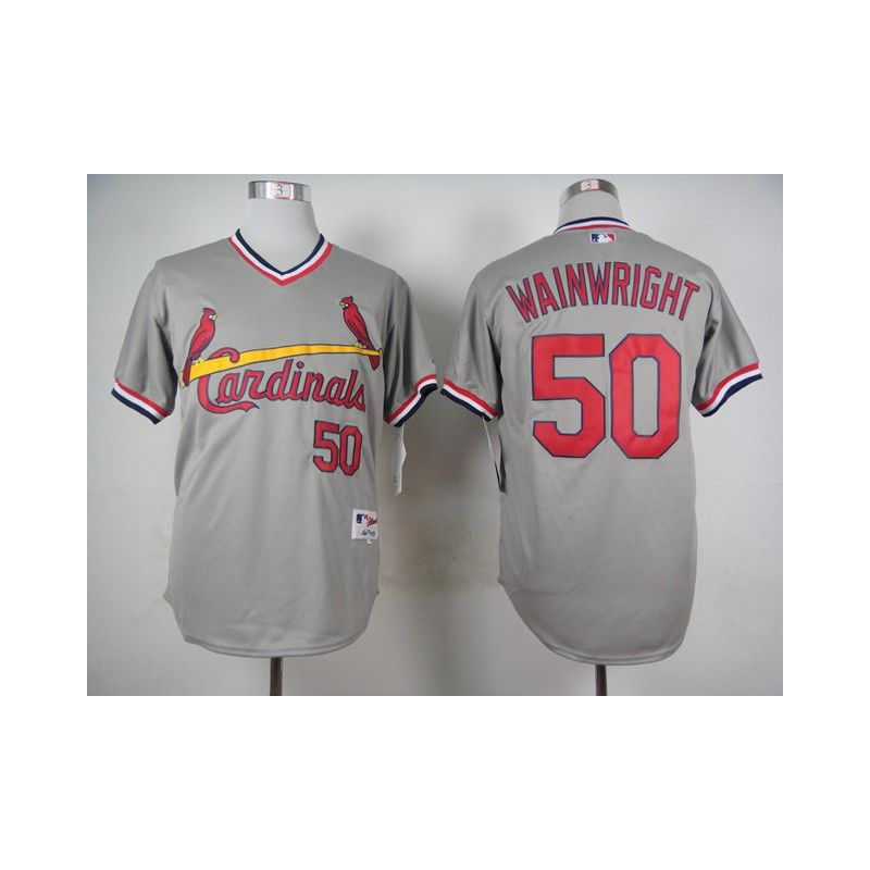 Cheap Adam Wainwright Cardinals Grey 1978 turn back the clock Jersey From China #50 In Men Women Youth Size Cheap Adam Wainwright Cardinals Grey 1978 turn back the clock Jersey From China #50 In Men Women Youth Size