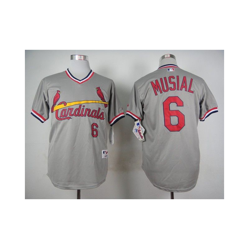 Cheap Stan Musial Cardinals Grey 1978 turn back the clock Jersey From China #6 In Men Women Youth Size Cheap Stan Musial Cardinals Grey 1978 turn back the clock Jersey From China #6 In Men Women Youth Size