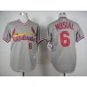Cheap Stan Musial Cardinals Grey 1978 turn back the clock Jersey From China #6 In Men Women Youth Size