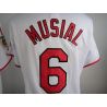 Cheap Stan Musial Cardinals White Jersey From China with 75 anniversary patch #6 In Men Women Youth Size