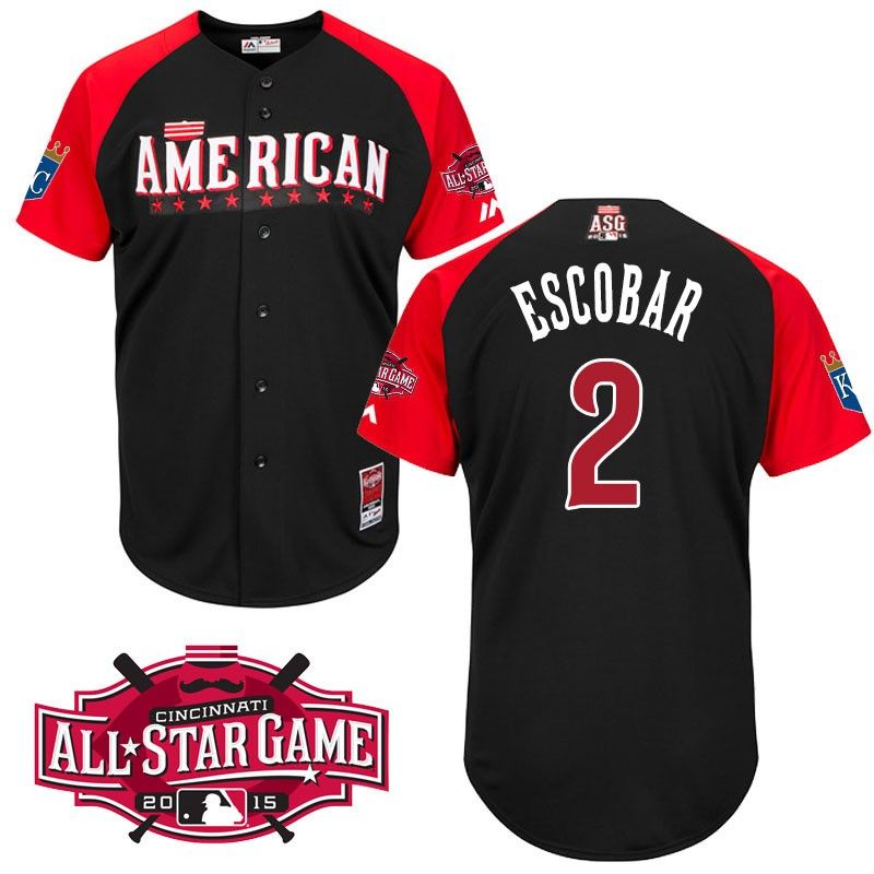 Cheap Alcides Escobar Royals American League Jersey From China #2 In Men Women Youth Size