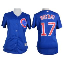 Cheap Kris Bryant Cubs Women Jersey From China Blue #17