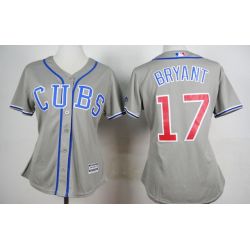 Cheap Kris Bryant Cubs Women Jersey From China Grey #17