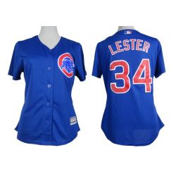 Cheap Jon Lester Cubs Women Jersey From China Blue #34