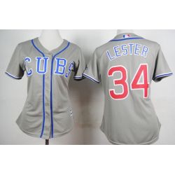 Cheap Jon Lester Cubs Women Jersey From China Grey #34