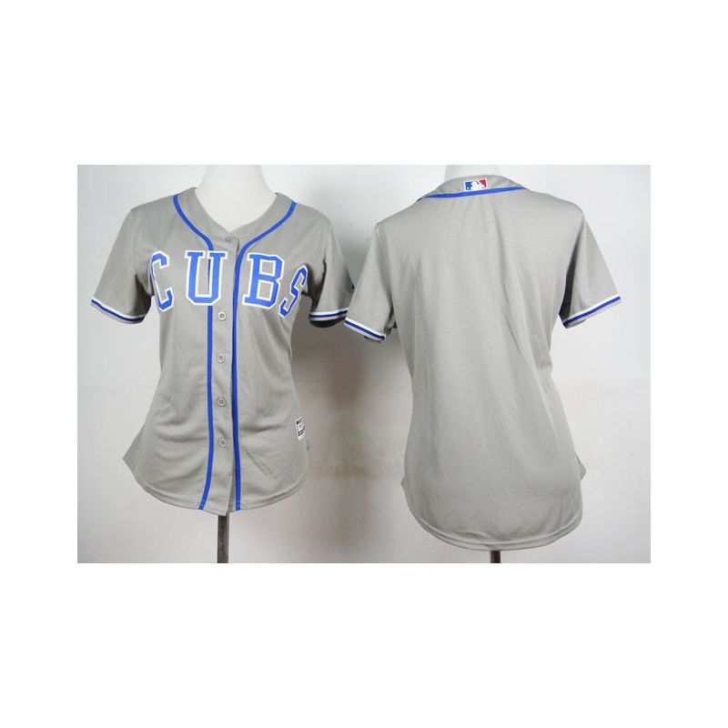 Cheap Cubs Women Jersey From China Blank Grey 2015 new