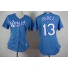 Cheap Salvador Perez Royals Women Jersey From China Light Blue #13