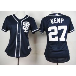 Cheap Matt Kemp Padres Women Jersey From China Blue #27