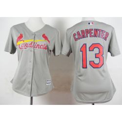 Cheap Matt Carpenter Cardinals Women Jersey From China Grey #13
