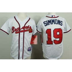 Cheap Andrelton Simmons Braves Youth Jersey From China White #19