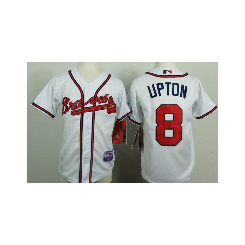 Cheap Justin Upton Braves Youth Jersey From China White #8