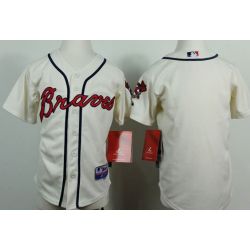 Cheap Braves Youth Jersey From China Blank Cream