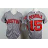 Cheap Dustin Pedroia Red Sox Youth Jersey From China Grey 2014 new #15