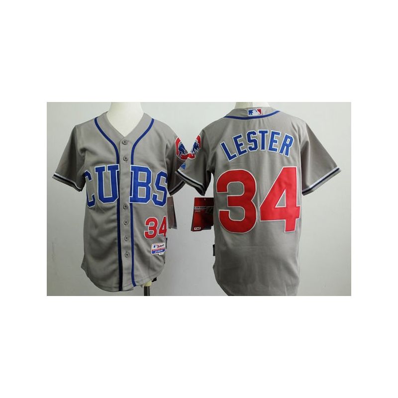 Cheap Jon Lester Cubs Youth Jersey From China Grey CUBS #34