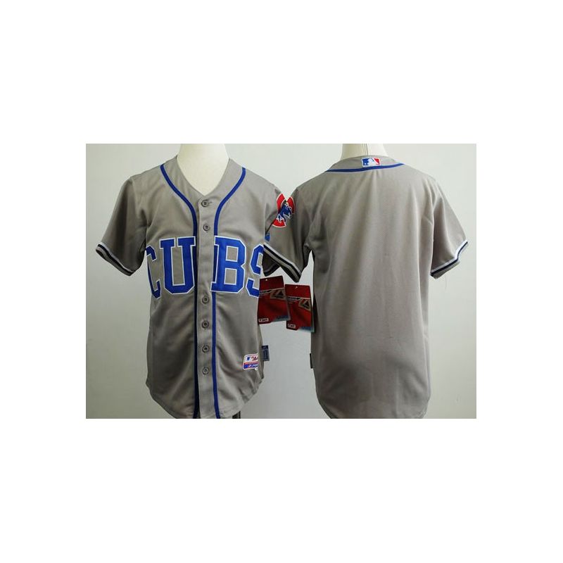 Cheap Cubs Youth Jersey From China Blank Grey CUBS