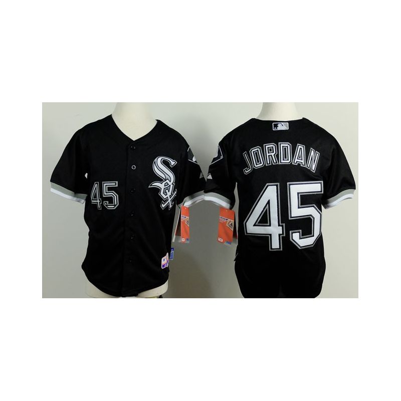 Cheap Michael Jordan White Sox Youth Jersey From China Black #45