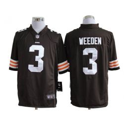 Cheap Brandon Weeden Browns Jersey #3 Brown From China Game