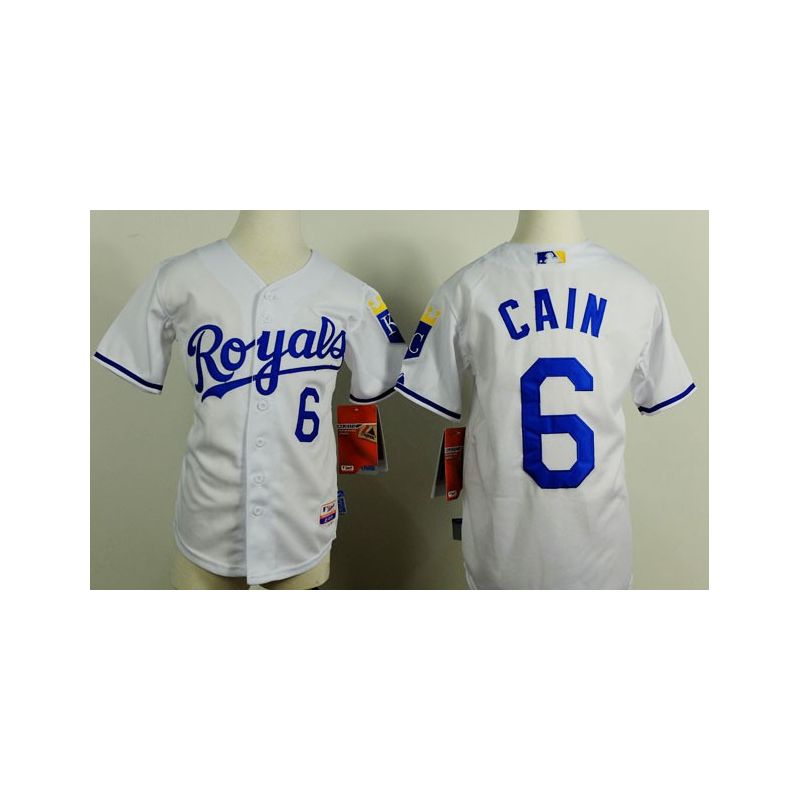 Cheap Lorenzo Cain Royals Youth Jersey From China White #6 Cheap Lorenzo Cain Royals Youth Jersey From China White #6