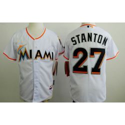 Cheap Giancarlo Stanton Marlins Youth Jersey From China White #27