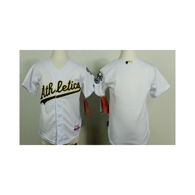 Cheap Athletics Youth Jersey From China Blank White