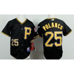 Cheap Gregory Polanco Pirates Youth Jersey From China Black #25