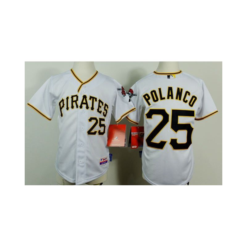 Cheap Gregory Polanco Pirates Youth Jersey From China White #25 Cheap Gregory Polanco Pirates Youth Jersey From China White #25