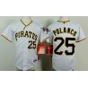 Cheap Gregory Polanco Pirates Youth Jersey From China White #25