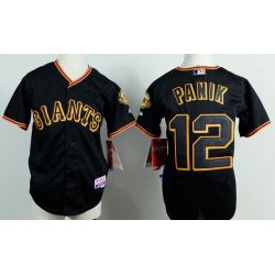 Cheap Joe Panik Giants Youth Jersey From China Black #12