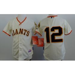 Cheap Joe Panik Giants Youth Jersey From China Cream #12