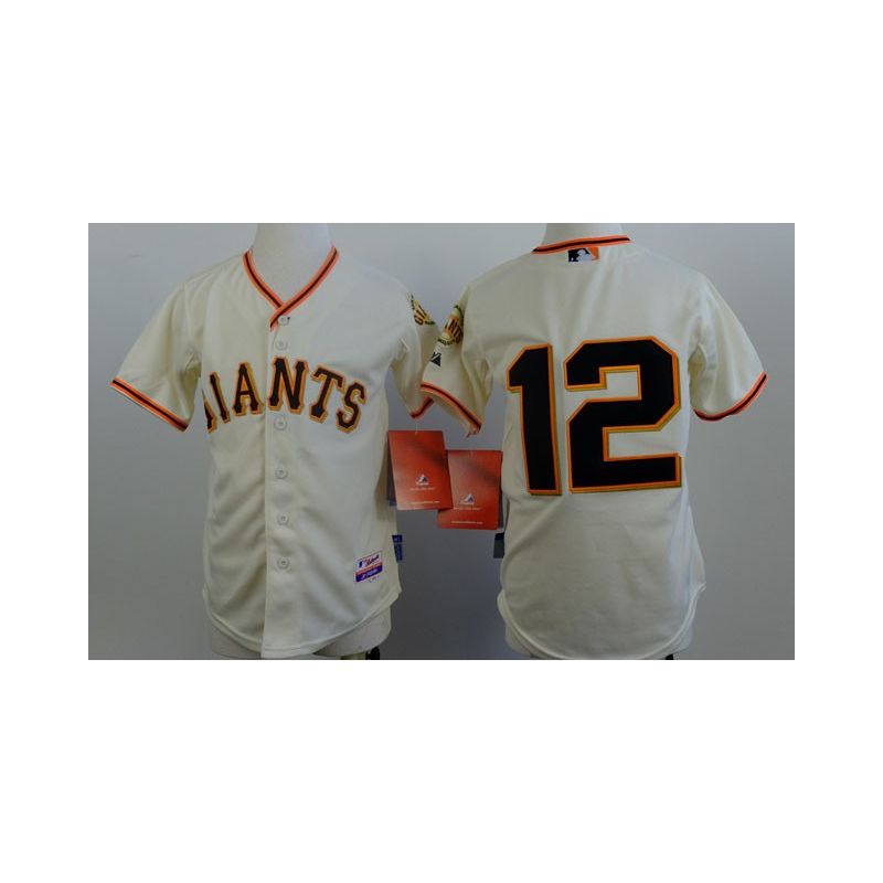 Cheap Joe Panik Giants Youth Jersey From China Cream #12