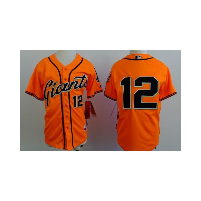 Cheap Joe Panik Giants Youth Jersey From China Orange 2014 new #12