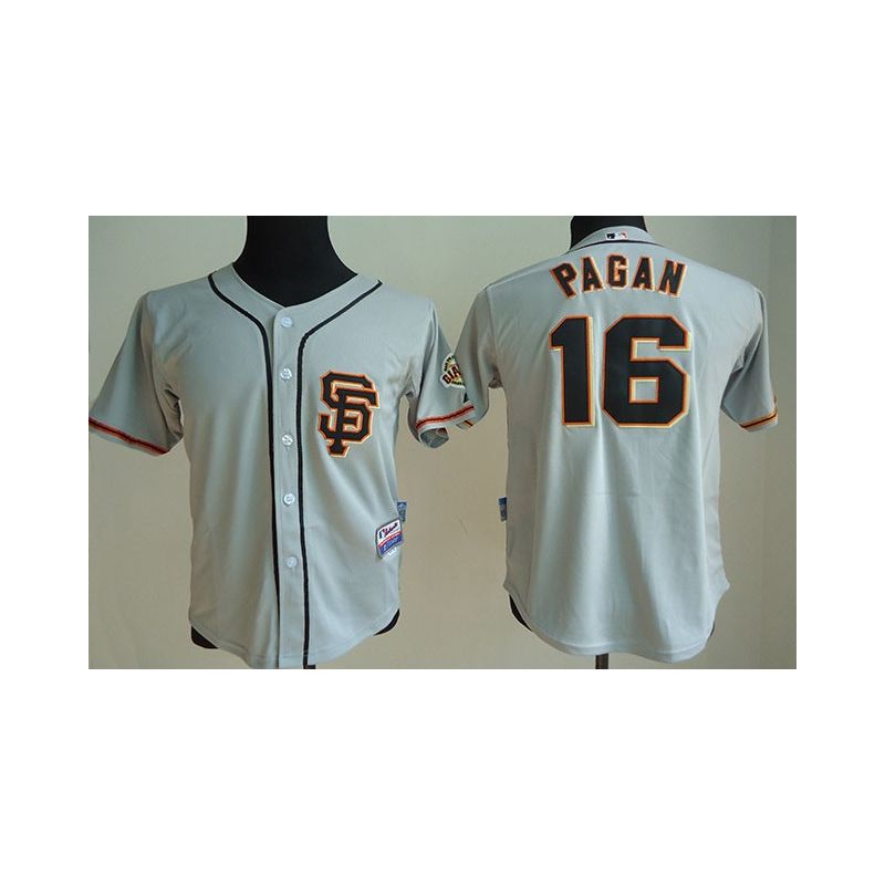 Cheap Angel Pagan Giants Youth Jersey From China Grey SF #16