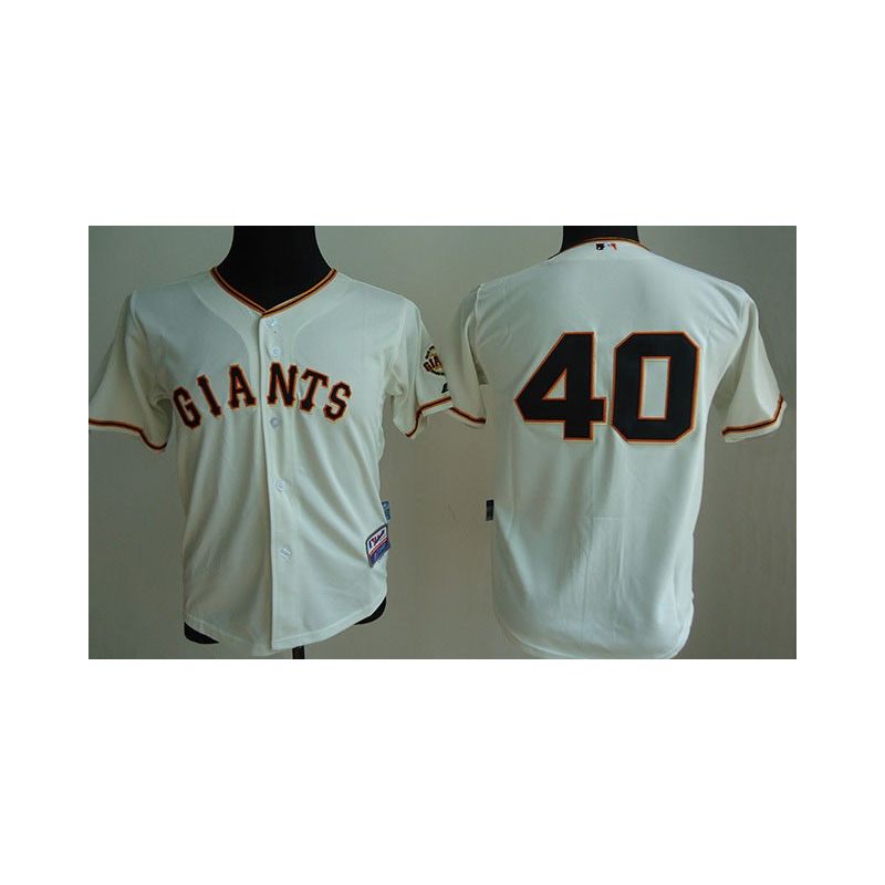 Cheap Madison Bumgarner Giants Youth Jersey From China Cream #40