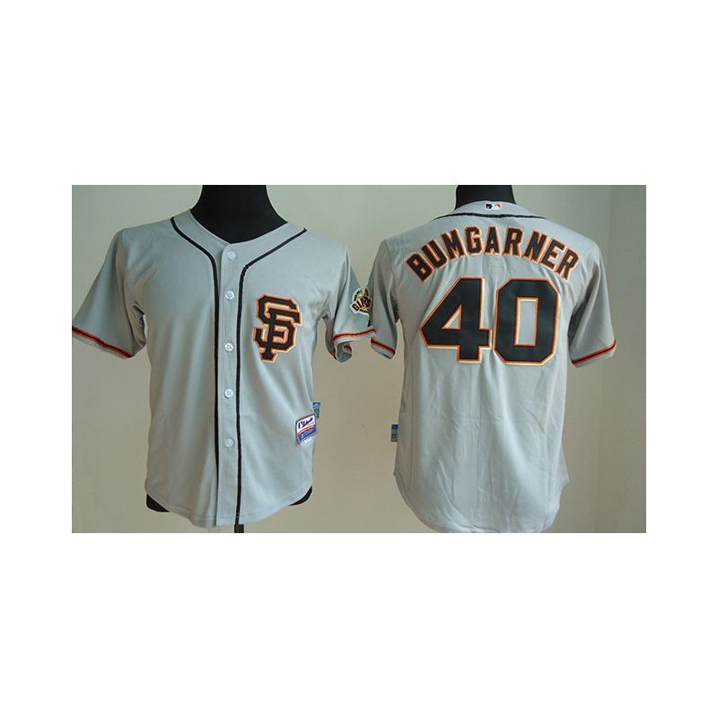 Cheap Madison Bumgarner Giants Youth Jersey From China Grey SF #40