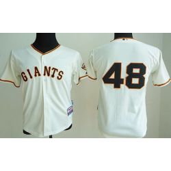 Cheap Pablo Sandoval Giants Youth Jersey From China Cream #48