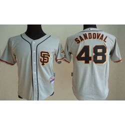 Cheap Pablo Sandoval Giants Youth Jersey From China Grey SF #48