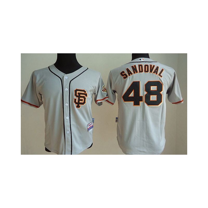 Cheap Pablo Sandoval Giants Youth Jersey From China Grey SF #48