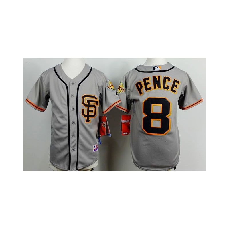 Cheap Hunter Pence Giants Youth Jersey From China Grey SF #8