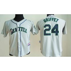 Cheap Ken Griffey Jr Mariners Youth Jersey From China Grey #24