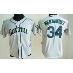 Cheap Felix Hernandez Mariners Youth Jersey From China Grey #34