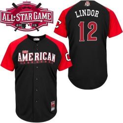 Cheap Francisco Lindor Indians Jersey From China 2015 ALL STAR #12 In Men Women Youth Size