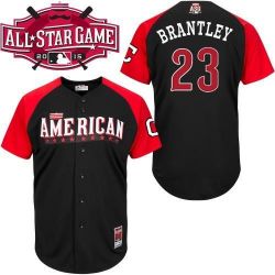 Cheap Michael Brantley Indians Jersey From China 2015 ALL STAR #23 In Men Women Youth Size
