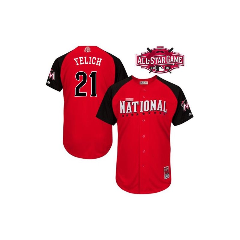 Cheap Christian Yelich Marlins Jersey From China 2015 ALL STAR #21 In Men Women Youth Size