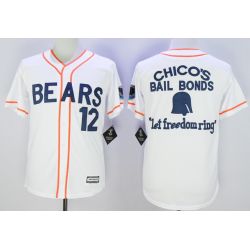 Cheap Chicos Bail Bonds The Bad News Bears Jersey From China White Let freedom ring #12 In Men Women Youth Size