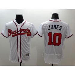 Cheap Chipper Jones Braves Jersey From China 2016 FlexBase White #10 In Men Women Youth Size