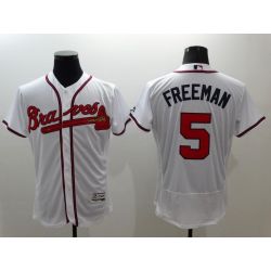 Cheap Freddie Freeman Braves Jersey From China 2016 FlexBase White #5 In Men Women Youth Size