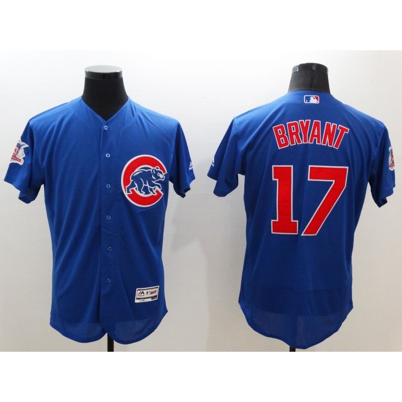 Cheap Kris Bryant Cubs Jersey From China 2016 FlexBase Blue #17 In Men Women Youth Size